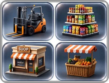 Suppliers and shops